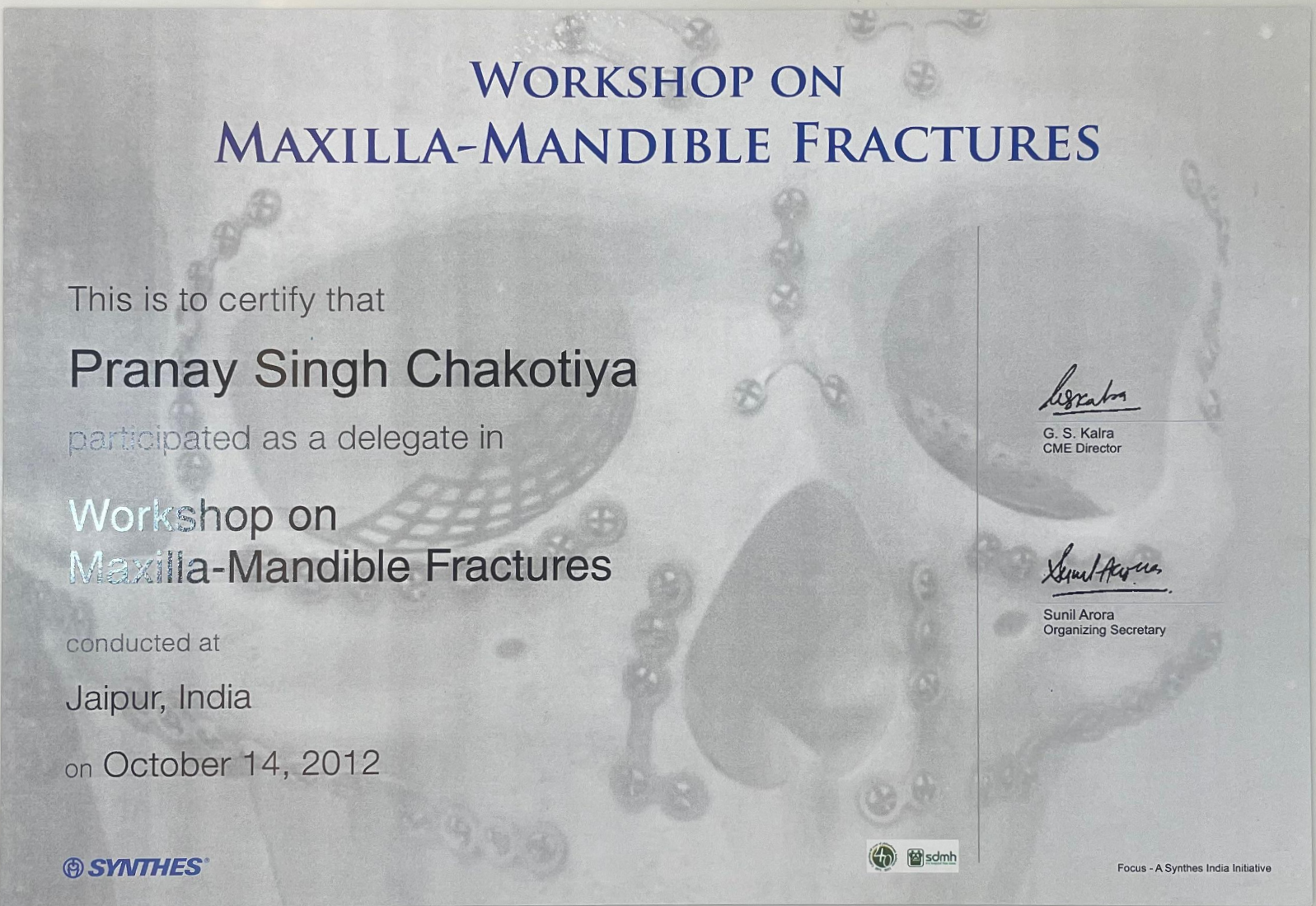 Maxilla-Mandible Fractures Workshop